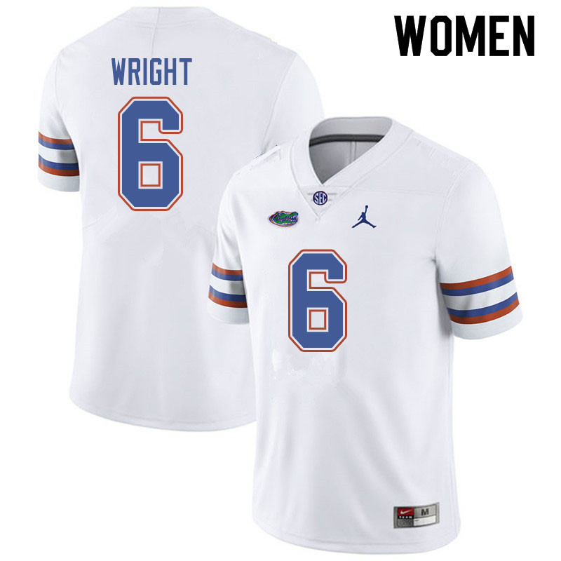 Jordan Brand Women #6 Nay'Quan Wright Florida Gators College Football Jerseys Sale-White